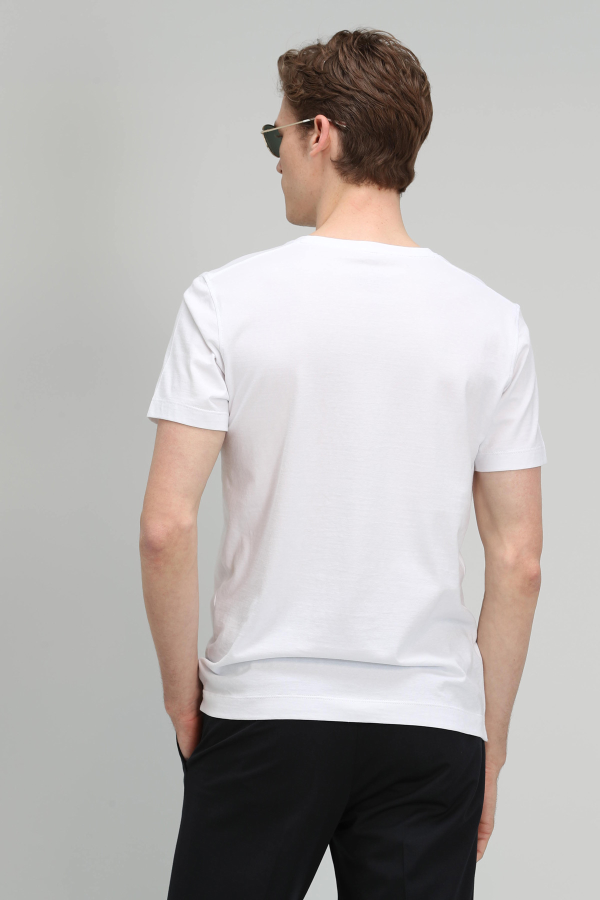 Alper Modern Grafik T- Shirt Beyaz