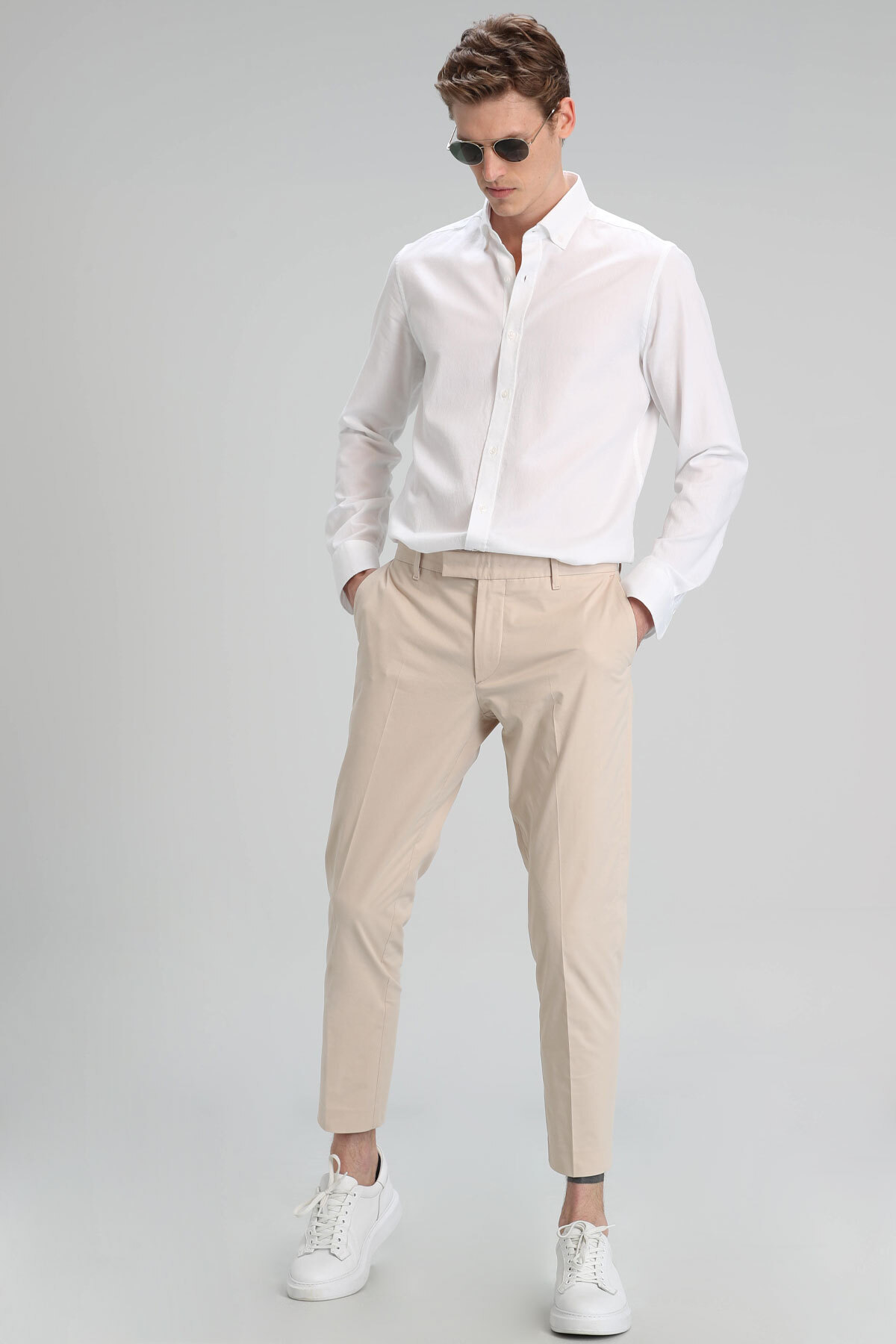 Danıel Erkek Basic Gömlek Comfort Slim Fit Beyaz