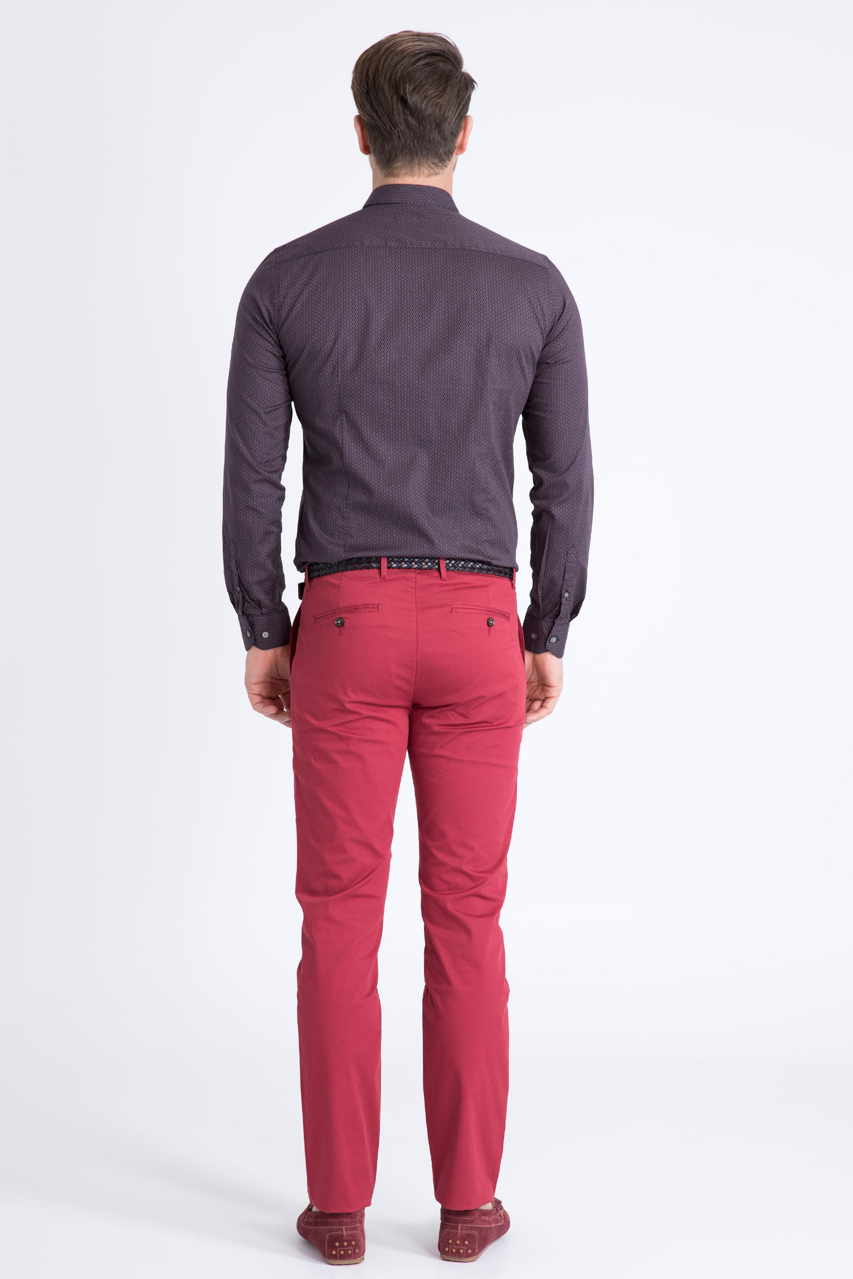 Marshall Spor Erkek Chino Pantolon Regular Fit Kırmızı