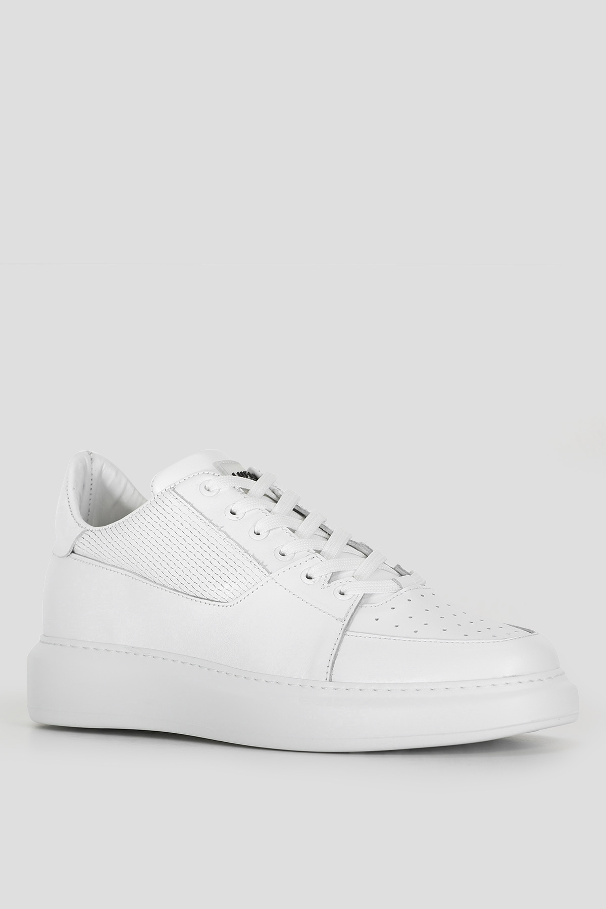 Perfetto Erkek Deri Sneaker Ayakkabı Beyaz