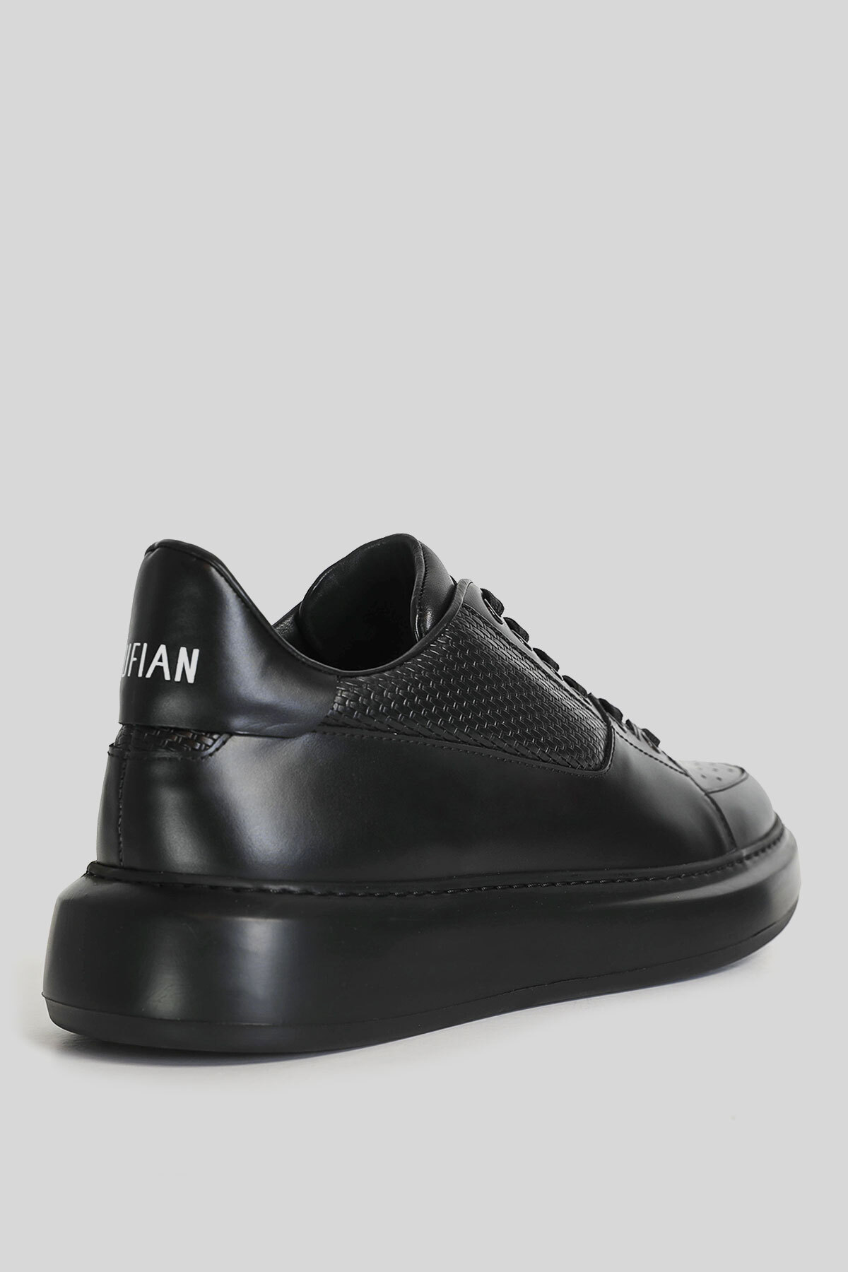 Perfetto Erkek Deri Sneaker Ayakkabı Siyah